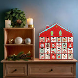 BRUBAKER Christmas House 2024 Advent Calendar - DIY Fillable Christmas Countdown with 24 Doors for Gifts, Candy, and Sur