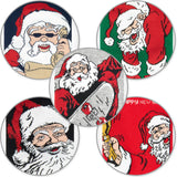 BRUBAKER 5 Pairs of Christmas Socks - Cool Santa - Funny Colorful Footwear for Men - Sock Set - Santa Claus Cotton - 8-1