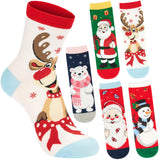BRUBAKER 5 Pairs of Socks for Women - Merry Christmas - Funny Socks for Christmas and Holiday Season - Colorful Set Gift