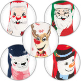 BRUBAKER 5 Pairs of Socks for Women - Merry Christmas - Funny Socks for Christmas and Holiday Season - Colorful Set Gift