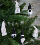 BRUBAKER Wedding Decoration Figures - Set of 6 Gnome Pendants made of Wood and Rope with Suit and Wedding Dress - Gift T