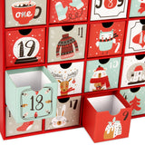 BRUBAKER Christmas House 2024 Advent Calendar - DIY Fillable Christmas Countdown with 24 Doors for Gifts, Candy, and Sur