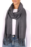 BRUBAKER Cashmirillo Scarf for Women - Long, Warm, and Cozy with Tassels