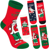 BRUBAKER 5 Pairs of Christmas Socks - Cool Santa - Funny Colorful Footwear for Men - Sock Set - Santa Claus Cotton - 8-1