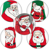 BRUBAKER 5 Pairs of Christmas Socks - Cool Santa - Funny Colorful Footwear for Men - Sock Set - Santa Claus Cotton - 8-1