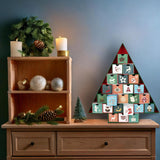 BRUBAKER Christmas Tree 2024 Advent Calendar - DIY Fillable Christmas Countdown with 24 Doors for Gifts, Candy, and Surp