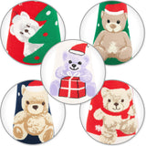 BRUBAKER 5 Pairs of Socks for Women - Merry Christmas - Funny Socks for Christmas and Holiday Season - Colorful Set Gift