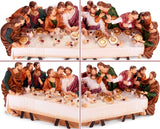 BRUBAKER Nativity Scene Set on Decorative Board - The Last Supper - Jesus and His 12 Disciples - 15 Inch Tabletop Christmas Decor Figurine - Holiday Decoration - Designed in Germany