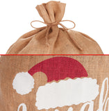 BRUBAKER Christmas Sack Naughty or Nice - 31.5 Inches Holiday Gift Bag - Santa Sack Made of Jute with Drawstring