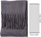 BRUBAKER Cashmirillo Scarf for Women - Long, Warm, and Cozy with Tassels