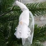 BRUBAKER Wedding Decoration Figures - Set of 6 Gnome Pendants made of Wood and Rope with Suit and Wedding Dress - Gift T