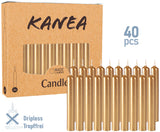 KANEA Premium Tree Candles - Christmas Wax Candles for Pyramids, Carousels & Chimes - 3.75 x 0.5 Inches - Made in Europe