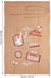 BRUBAKER Large Christmas Sack - Santa Express Stamps Gift Bag - 31.5 Inches Holiday Sack - Merry Christmas Design