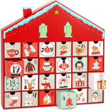 BRUBAKER Christmas House 2024 Advent Calendar - DIY Fillable Christmas Countdown with 24 Doors for Gifts, Candy, and Sur
