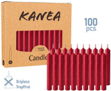 KANEA Premium Tree Candles - Christmas Wax Candles for Pyramids, Carousels & Chimes - 3.75 x 0.5 Inches - Made in Europe