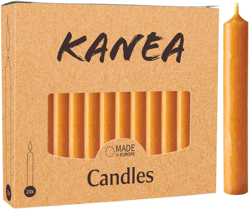 KANEA Premium Beeswax Tree Candles - 3.75 x 0.5 Inches Christmas Candles for Pyramids, Carousels & Chimes - Made in Euro