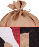 BRUBAKER Christmas Sack Ho Ho Ho - 31.5 Inches Holiday Gift Bag with Drawstring for Gifts - Large Jute Sack