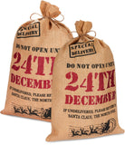 BRUBAKER Christmas Sack 'Do Not Open Until 24th December' - 31.5 Inches Holiday Gift Bag - Santa Sack Made of Jute