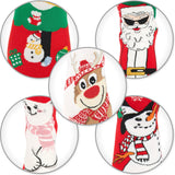 BRUBAKER 5 Pairs of Socks for Women - Merry Christmas - Funny Socks for Christmas and Holiday Season - Colorful Set Gift