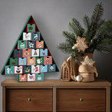 BRUBAKER Christmas Tree 2024 Advent Calendar - DIY Fillable Christmas Countdown with 24 Doors for Gifts, Candy, and Surp