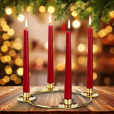 BRUBAKER Advent Wreath - Metal Candle Holder for 4 Candles - 9 Inches Christmas Decoration for Christmas Festival, Home Party and Church Decor