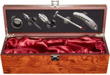 BRUBAKER Wine Opener Sommelier Set - Bar Accessory Kit - Wine Box - Wine Serving Tools - Waiter Knife, Spout, Bottle Sto