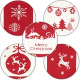 BRUBAKER 5 Pairs of Christmas Socks with Norwegian Pattern - Cotton - Red & White - Gift Set for Women & Girls