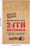 BRUBAKER Christmas Sack 'Do Not Open Until 24th December' - 31.5 Inches Holiday Gift Bag - Santa Sack Made of Jute