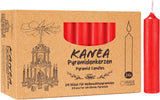 KANEA Pyramid Candles - Pack of 24 - Christmas Tree Candles Pyramids, Chimes - 2.75 Inches, 0.55 Inches Ø - Made in Europe
