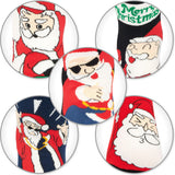 BRUBAKER 5 Pairs of Christmas Socks - Cool Santa - Funny Colorful Footwear for Men - Sock Set - Santa Claus Cotton - 8-1