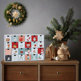 BRUBAKER Sweet Christmas 2024 Advent Calendar - DIY Fillable Christmas Countdown with 24 Doors for Gifts, Candy, and Sur