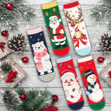 BRUBAKER 5 Pairs of Socks for Women - Merry Christmas - Funny Socks for Christmas and Holiday Season - Colorful Set Gift