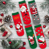 BRUBAKER 5 Pairs of Christmas Socks - Cool Santa - Funny Colorful Footwear for Men - Sock Set - Santa Claus Cotton - 8-1