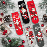 BRUBAKER 5 Pairs of Christmas Socks - Funny Men's Footwear for Holiday Season - Funny Colorful Sock Set - Cotton - 8-12