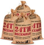 BRUBAKER Christmas Sack 'Do Not Open Until 24th December' - 31.5 Inches Holiday Gift Bag - Santa Sack Made of Jute