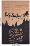 BRUBAKER Christmas Sack Most Wonderful Time of the Year - 31.5 Inches Holiday Gift Bag - Santa Sack - Santa Design