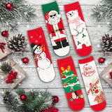 BRUBAKER 5 Pairs of Socks for Women - Merry Christmas - Funny Socks for Christmas and Holiday Season - Colorful Set Gift
