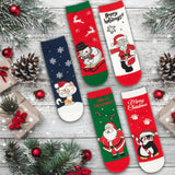 BRUBAKER 5 Pairs of Socks for Women - Merry Christmas - Funny Socks for Christmas and Holiday Season - Colorful Set Gift