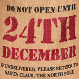 BRUBAKER Christmas Sack 'Do Not Open Until 24th December' - 31.5 Inches Holiday Gift Bag - Santa Sack Made of Jute