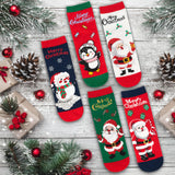 BRUBAKER 5 Pairs of Socks for Women - Merry Christmas - Funny Socks for Christmas and Holiday Season - Colorful Set Gift
