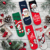 BRUBAKER 5 Pairs of Christmas Socks - Cool Santa - Funny Colorful Footwear for Men - Sock Set - Santa Claus Cotton - 8-1