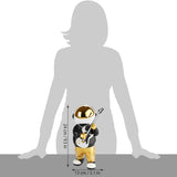 BRUBAKER Figurine Astronaut Guitarist with Electric Guitar - 9.5 Inch Spaceman Space Decor Figure with Black Hoodie and Chromed Helmet - Hand Painted - Gold, Black and White