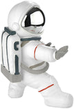 BRUBAKER Figurine Astronaut Fighting in Karate Pose - 6.7 Inch Spaceman Space Decor Figure with Chrome Plated Helmet - Hand Painted Modern Statue