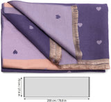 BRUBAKER Cashmirillo Women’s Scarf with Heart Pattern – 78.7" x 27.5"