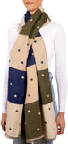 BRUBAKER Cashmirillo Women’s Scarf with Heart Pattern – 78.7" x 27.5"