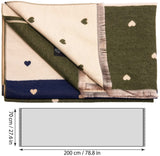 BRUBAKER Cashmirillo Women’s Scarf with Heart Pattern – 78.7" x 27.5"