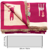 BRUBAKER Cashmirillo Women’s Scarf with Cat Pattern – 78.7" x 27.5"
