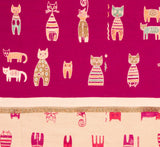 BRUBAKER Cashmirillo Women’s Scarf with Cat Pattern – 78.7" x 27.5"
