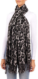 BRUBAKER Cashmirillo Leopard Print Winter Scarf for Women - 78.7" x 27.5"