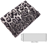 BRUBAKER Cashmirillo Leopard Print Winter Scarf for Women - 78.7" x 27.5"
